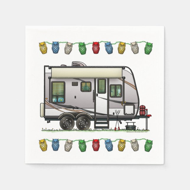 Serviette En Papier Jayco Trailer RV heureux camper (Devant)