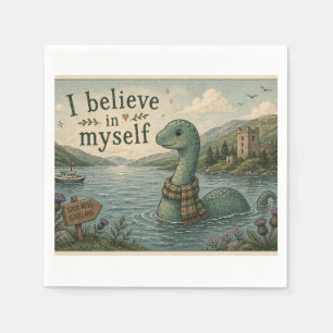 Serviette En Papier Je crois en moi-même Monstre du Loch Ness fantaisi