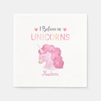 Je crois en Unicorns Pink Nom Birthday Girly