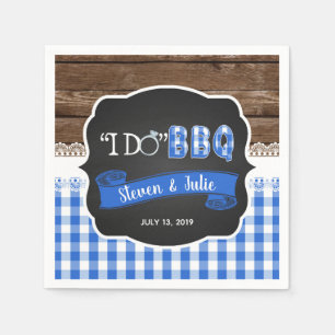 Serviette En Papier Je fais BBQ Napkin - Bleu