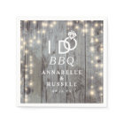 Je fais BBQ Rustic Lights Fiançailles bois