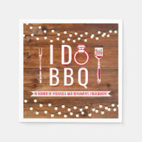 Je fais du BBQ Fête de fiançailles rustique Couple