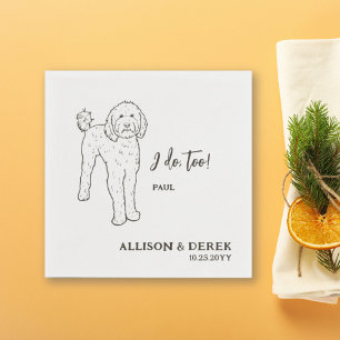 Serviette En Papier Je fais trop chien Personnalisé Goldendoodle Maria