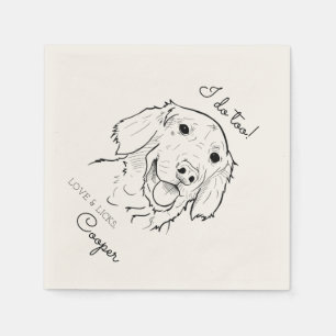 Serviette En Papier Je fais trop Golden Retriever Cocktail Napkin