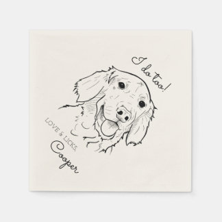 Serviette En Papier Je fais trop Golden Retriever Cocktail Napkin