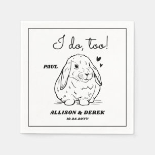 Serviette En Papier Je fais trop minimaliste simple animal de compagni