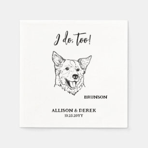 Serviette En Papier Je fais Trop Personnalisé Dessin Chien Nom de l'an