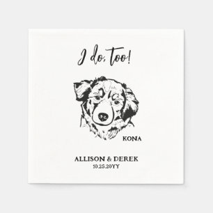 Serviette En Papier Je fais Trop Personnalisé Dessin Chien Nom de l'an