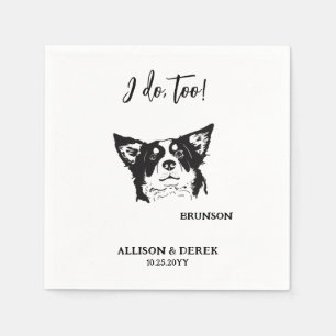 Serviette En Papier Je fais Trop Personnalisé Dessin Chien Nom de l'an