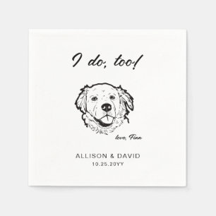 Serviette En Papier Je fais Trop Personnalisé Dessin Chien Nom de l'an