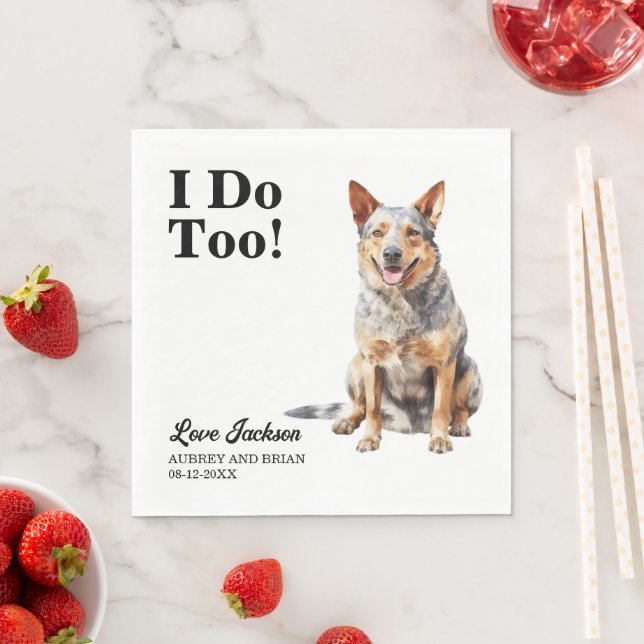 Serviette En Papier Je le fais aussi mariage de chien de berger austra (En situation)