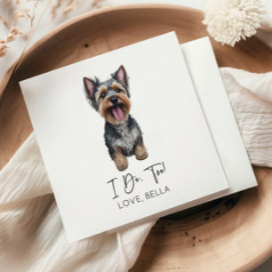 Serviette En Papier Je le fais aussi ! Yorkshire Terrier Yorkie Chien 