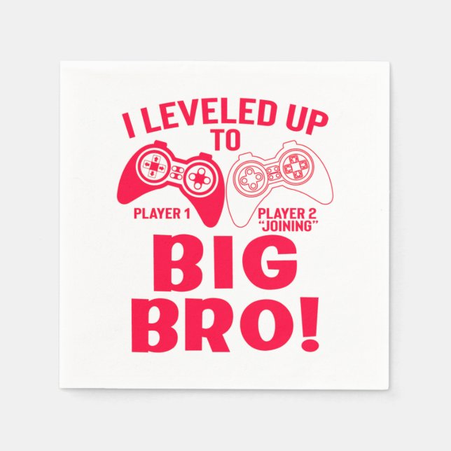 SERVIETTE EN PAPIER "JE ME SUIS LEVÉ JUSQU'À GRAND BRO ! (Devant)
