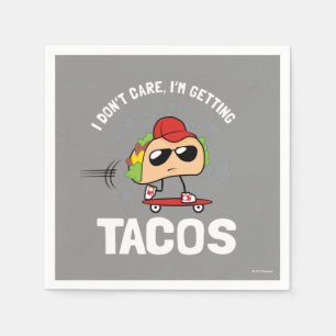 Serviette En Papier Je m'en fiche, je me fais des tacos