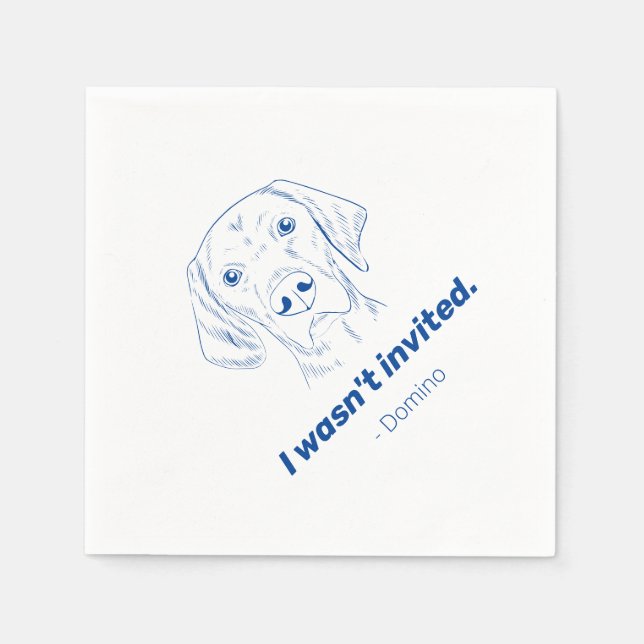 Serviette En Papier Je n'ai pas été invité Allemand Pointer Mariage Na (Devant)