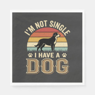 Serviette En Papier Je ne suis pas célibataire amateur de chien vintag