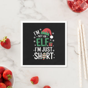 Serviette En Papier Je ne suis pas un elfe, juste petit, drôle de Noël