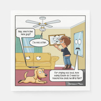 Serviette En Papier Je ne suis pas un fan Punny Party Napkins