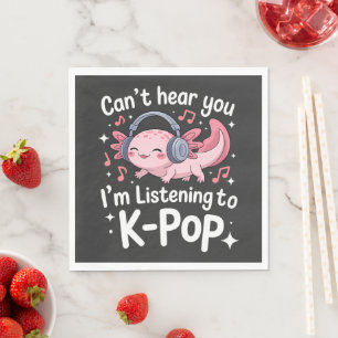 Serviette En Papier Je ne t'entends pas, j'écoute du K-Pop