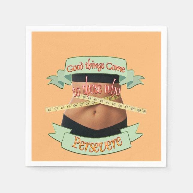 Serviette En Papier Je persévérerai (Devant)