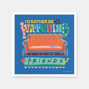 Serviette En Papier Je préfèrerais regarder les amis™ Vibrant Grapic