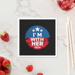 Serviette En Papier Je suis avec son vote Kamala pour le président Kam