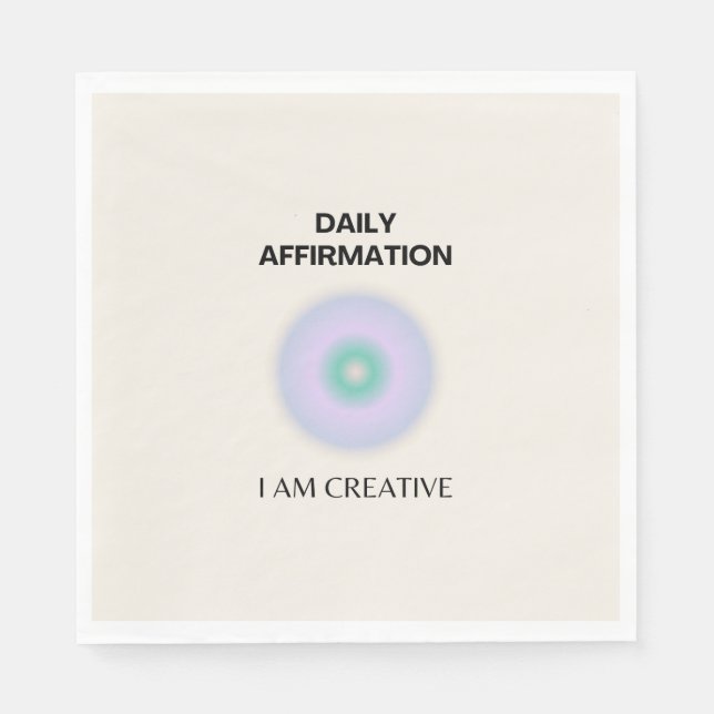 Serviette En Papier Je suis Créative Daily Affirmation Positive (Devant)