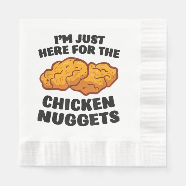 Serviette En Papier Je suis juste là pour les nuggets de poulet (Devant)