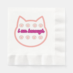 Serviette En Papier Je suis kassez t-shert cat