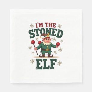Serviette En Papier Je suis l'elfe défoncé Noël vintage dabbing Unico