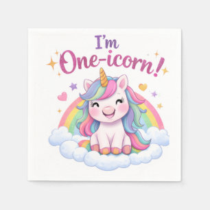 Serviette En Papier “Je suis Licorne-Unique!” Serviettes de fête Licor