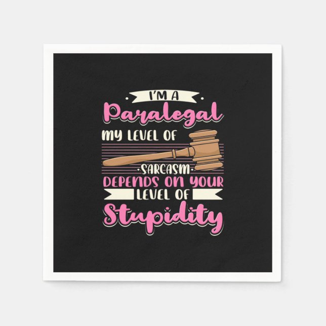 Serviette En Papier Je Suis Parajuridique (Devant)