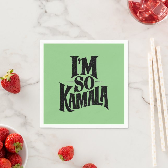 Serviette En Papier Je suis si Kamala Brat Green Meme (En situation)
