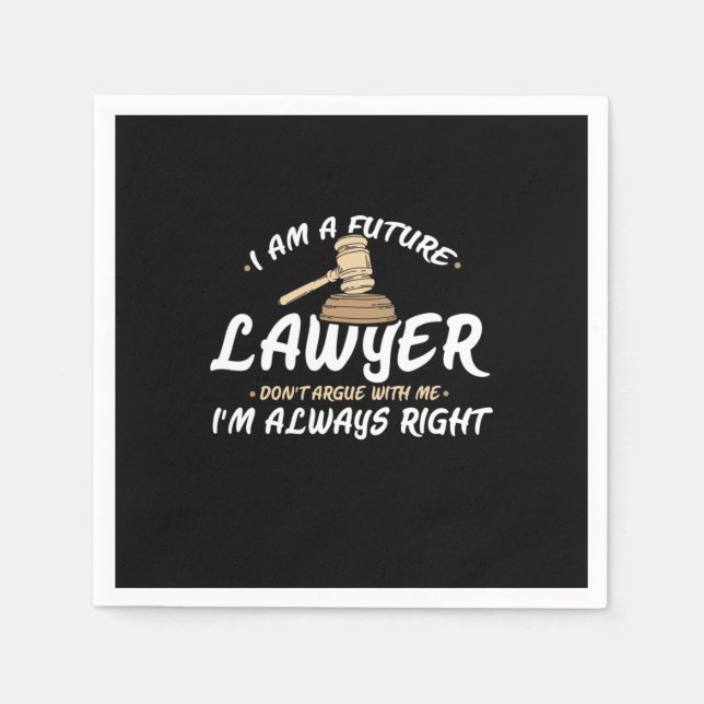 Serviette En Papier Je Suis Un Avocat Du Futur (Devant)