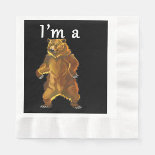 Serviette En Papier Je suis un ours grizzly et des ours bruns