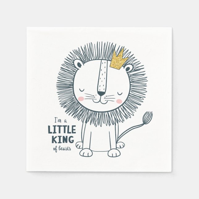 Serviette En Papier Je suis un petit roi (Devant)