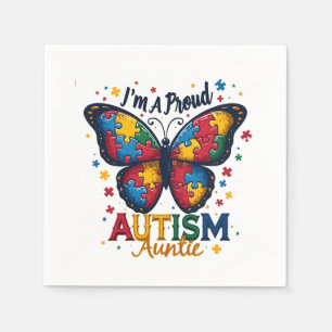 Serviette En Papier Je suis une fière Sensibilisation sur l'autisme de