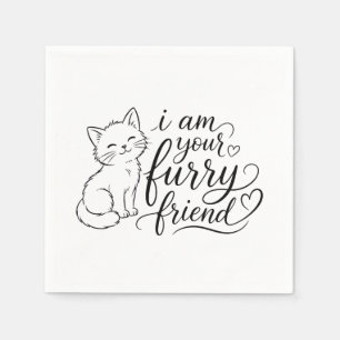 Serviette En Papier Je suis votre ami à fourrure Design de compagnie m