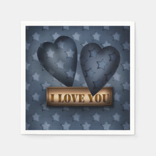 Serviette En Papier Je t'aime