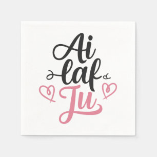 Serviette En Papier je t'aime