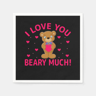 Serviette En Papier Je T'Aime Faire Beaucoup De Teddy Bear