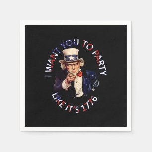 Serviette En Papier Je veux que tu fasses comme en 1776