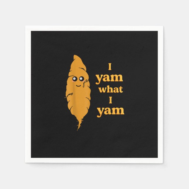 Serviette En Papier Je Yam Ce Que Je Yam Funny (Devant)