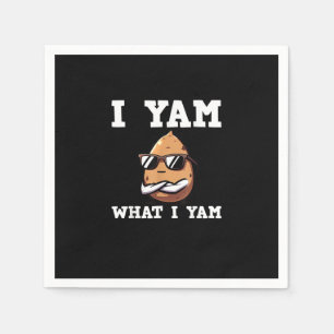 Serviette En Papier Je Yam Ce Que Je Yam Humour V-Neck