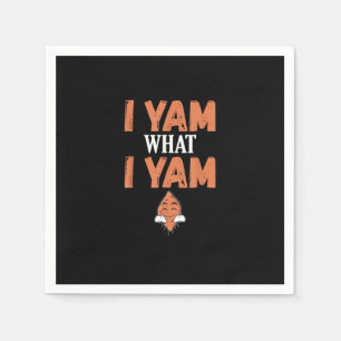 Serviette En Papier Je Yam Ce Que Je Yam Thanksgiving Turquie Day Drôl