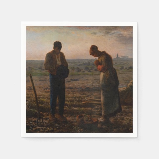 Serviette En Papier Jean-François Millet - L'Angelus (Devant)