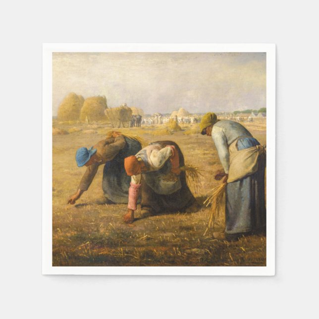 Serviette En Papier Jean-François Millet - Les Gleaners (Devant)