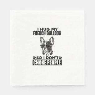 Serviette En Papier J'Embrasse Mon Chien À Balles Français Pour Ne Pas