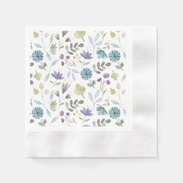 Serviette En Papier Jennifer fleurs d'hiver serviettes (Devant)