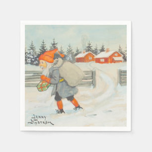 Serviette En Papier Jenny Nystrom - vieille illustration suédoise de N